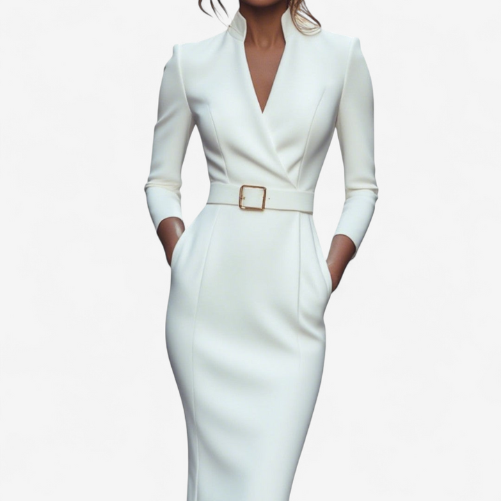 Evelyn | Elegant Belted Dress