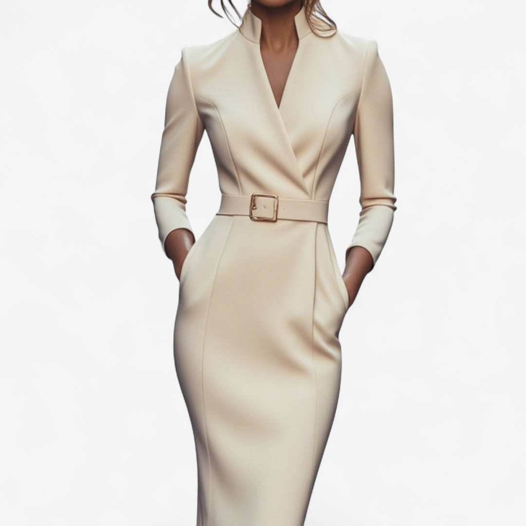 Evelyn | Elegant Belted Dress
