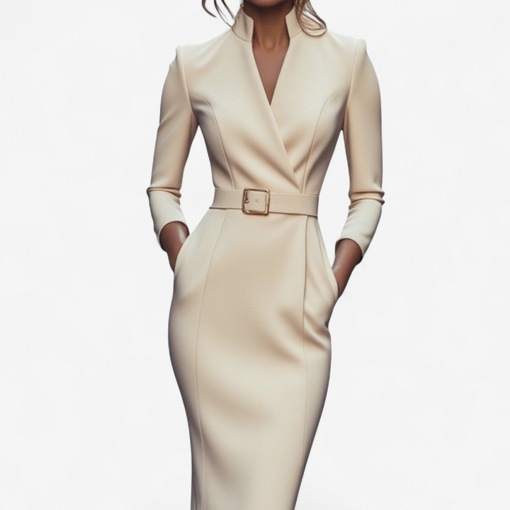 Evelyn | Elegant Belted Dress