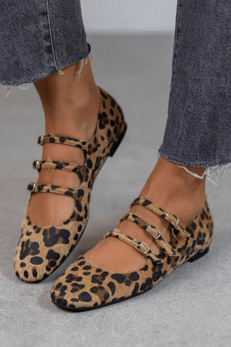 Taliyn | Leopard Buckle Flats