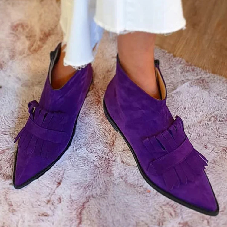 Rynala | Fringed Ankle Boots