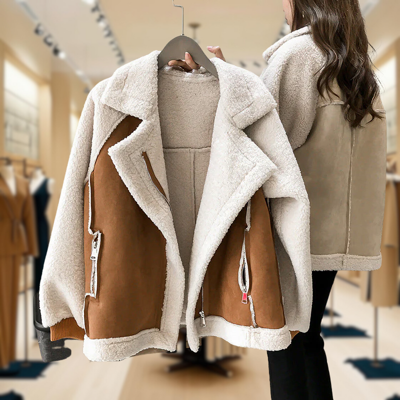 Erin - Faux Shearling Zip-Up Jacket