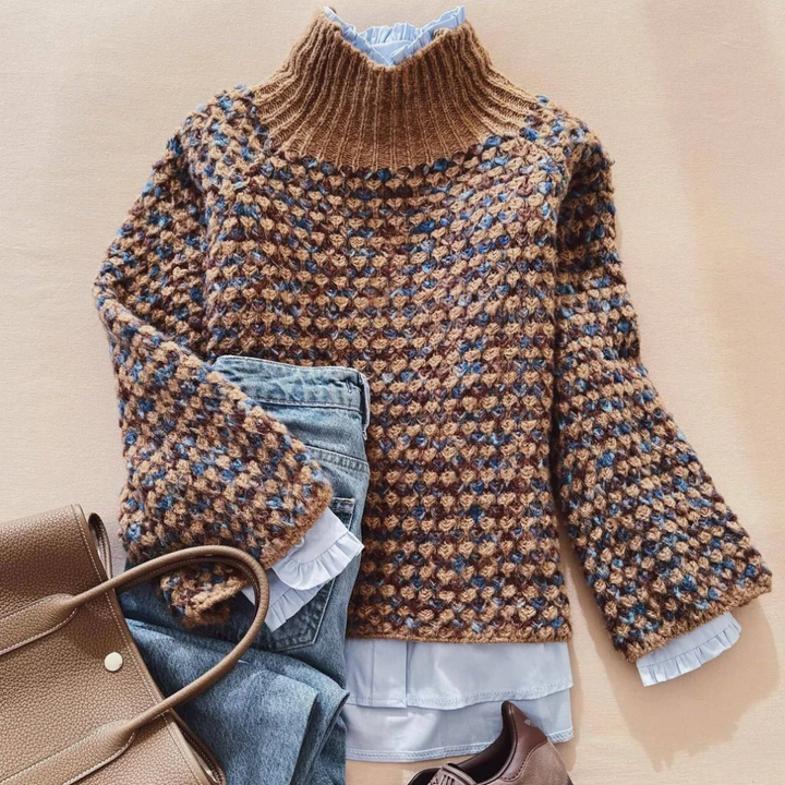 Claire | Heritage Nordic Pattern Knit Sweater