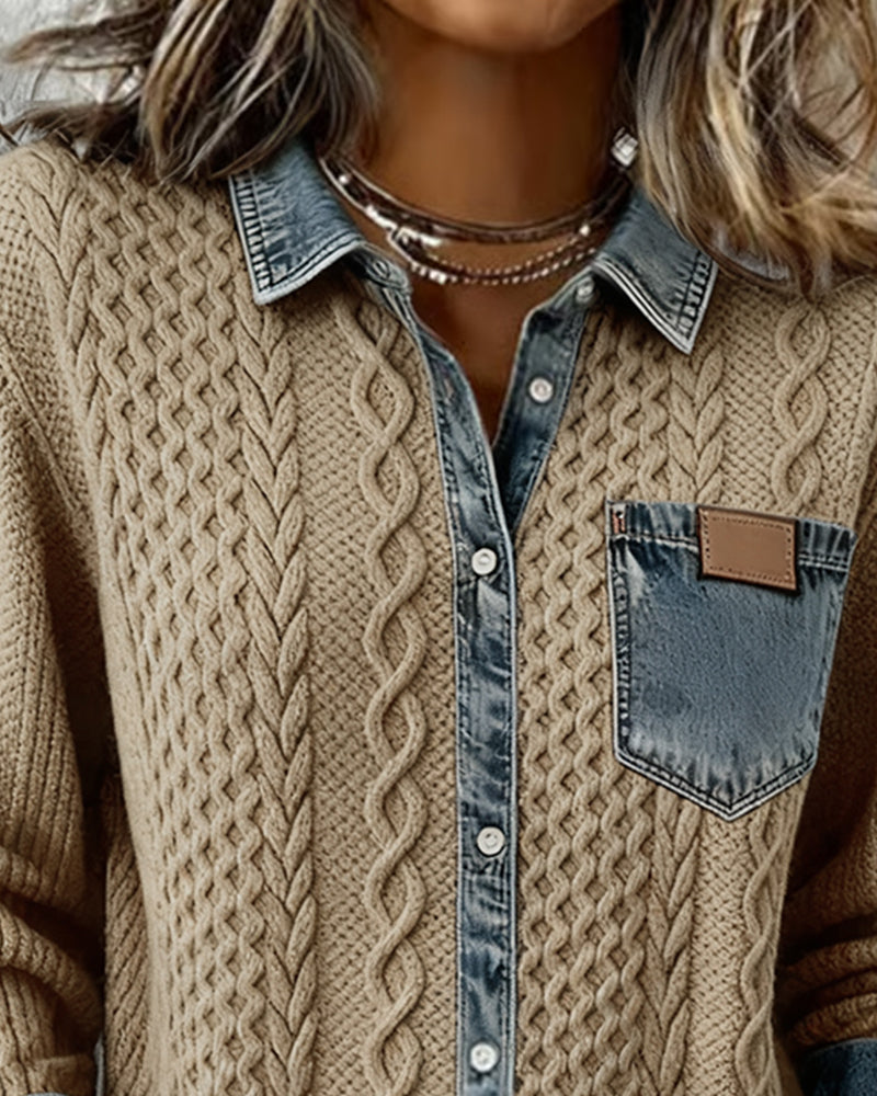 Juliane | Denim Patchwork Shirt