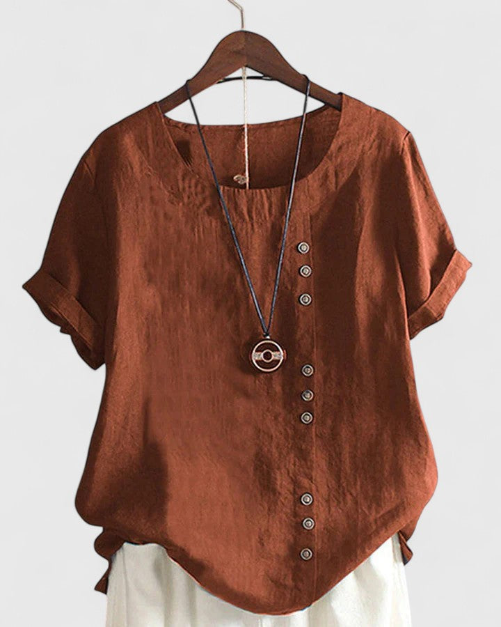 Annie | Comfortable Short Sleeve Blouse