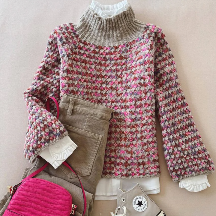 Claire | Heritage Nordic Pattern Knit Sweater