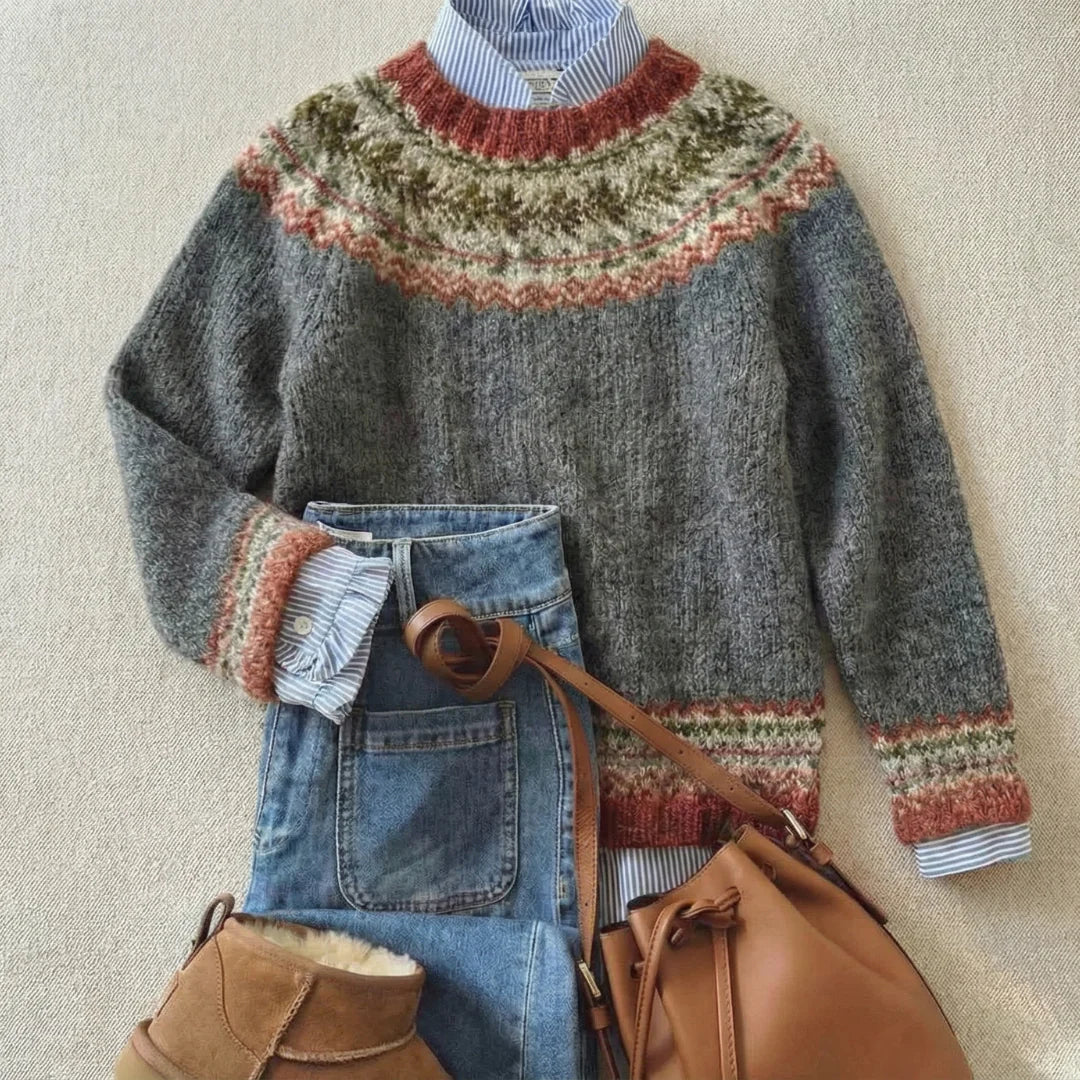 MARVÉN™ | Classic Vintage Knit Sweater