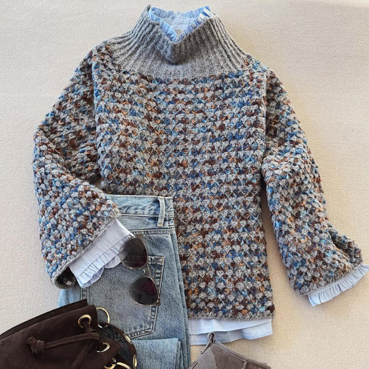 Claire | Heritage Nordic Pattern Knit Sweater