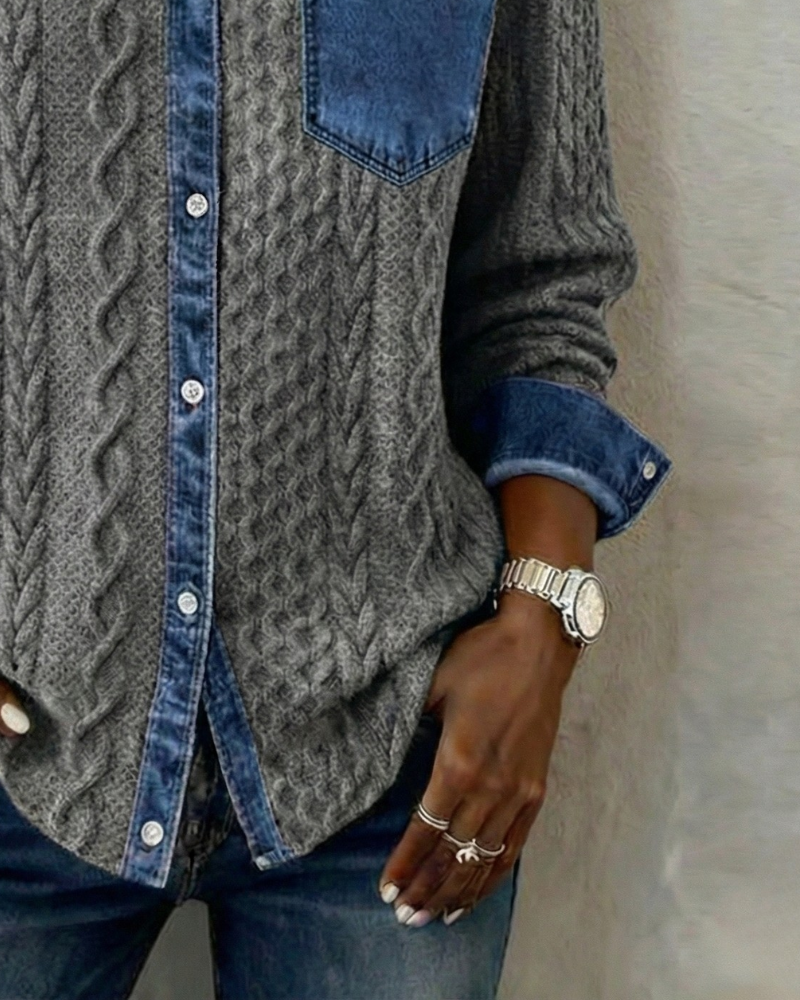 Juliane | Denim Patchwork Shirt