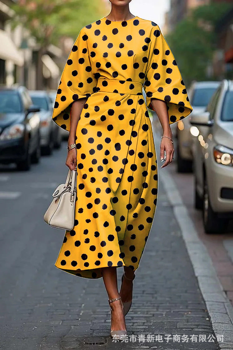 Zoraida - Stylish Batwing Sleeve Long Dress
