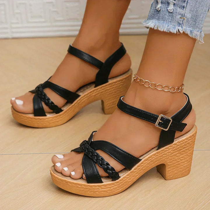 Nylara | Braided Strap Platform Sandals
