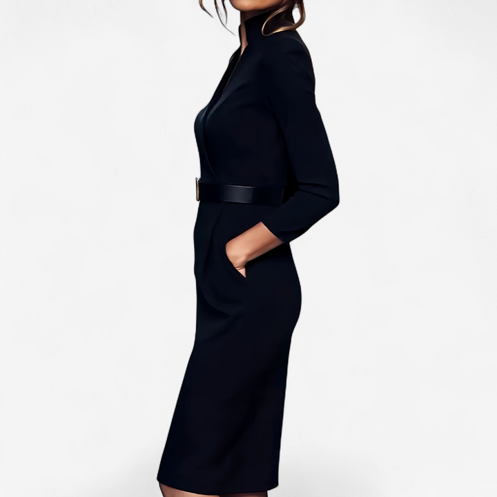 Evelyn | Elegant Belted Dress