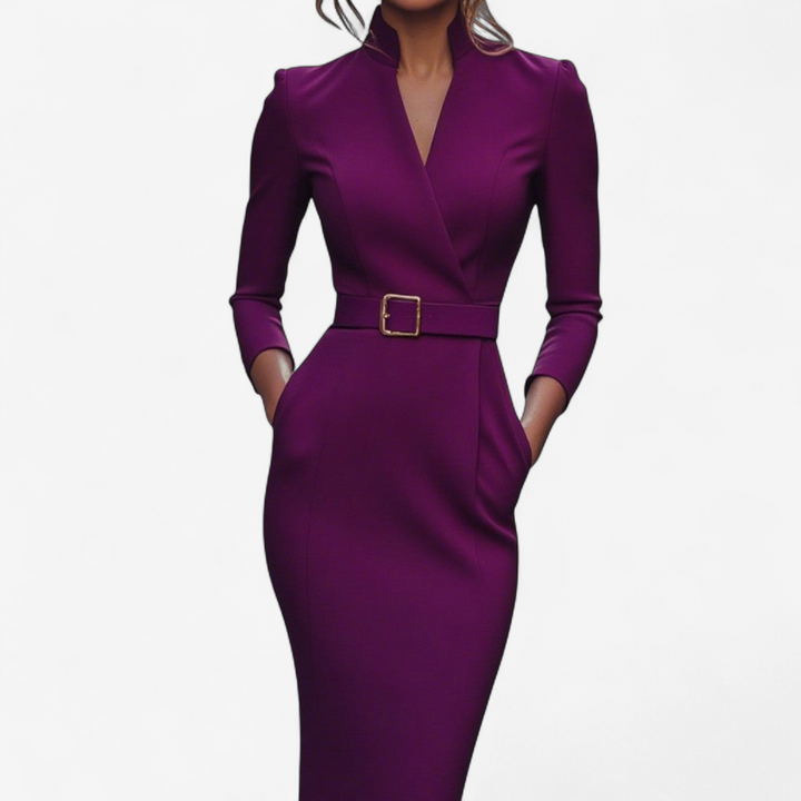 Evelyn | Elegant Belted Dress