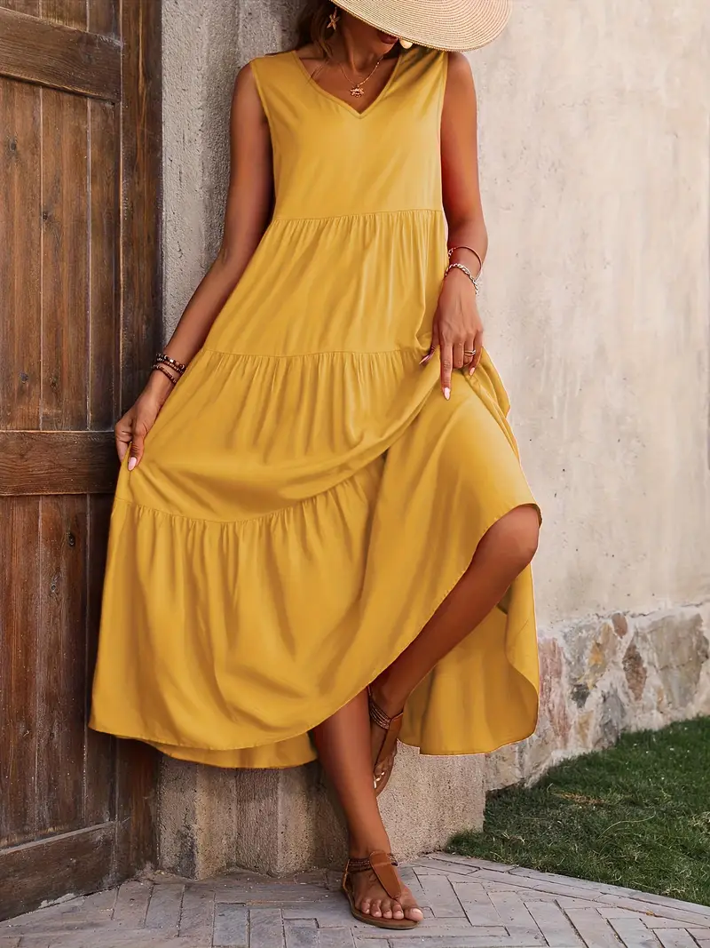 Lone - Casual Loose-Fit Dress with Ruffle Hem