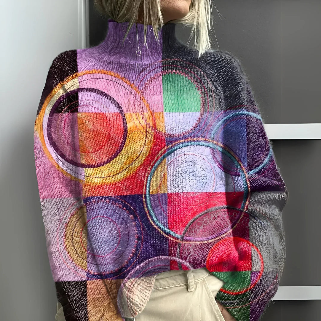 Ada - Vibrant Turtleneck Sweater
