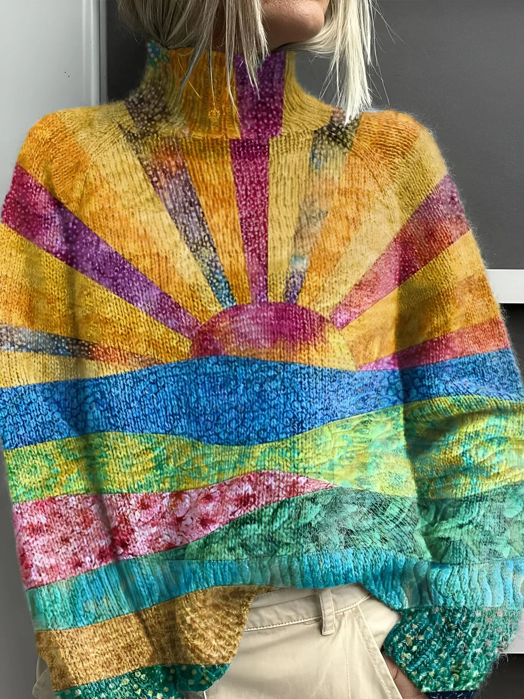 Ada - Vibrant Turtleneck Sweater